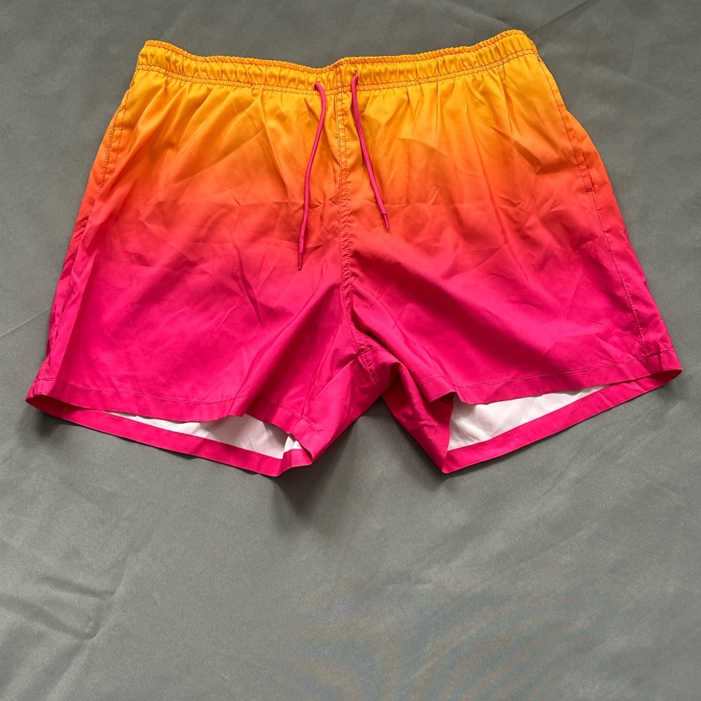 & Other Stories Pink and Orange Gradient Swim Trunks